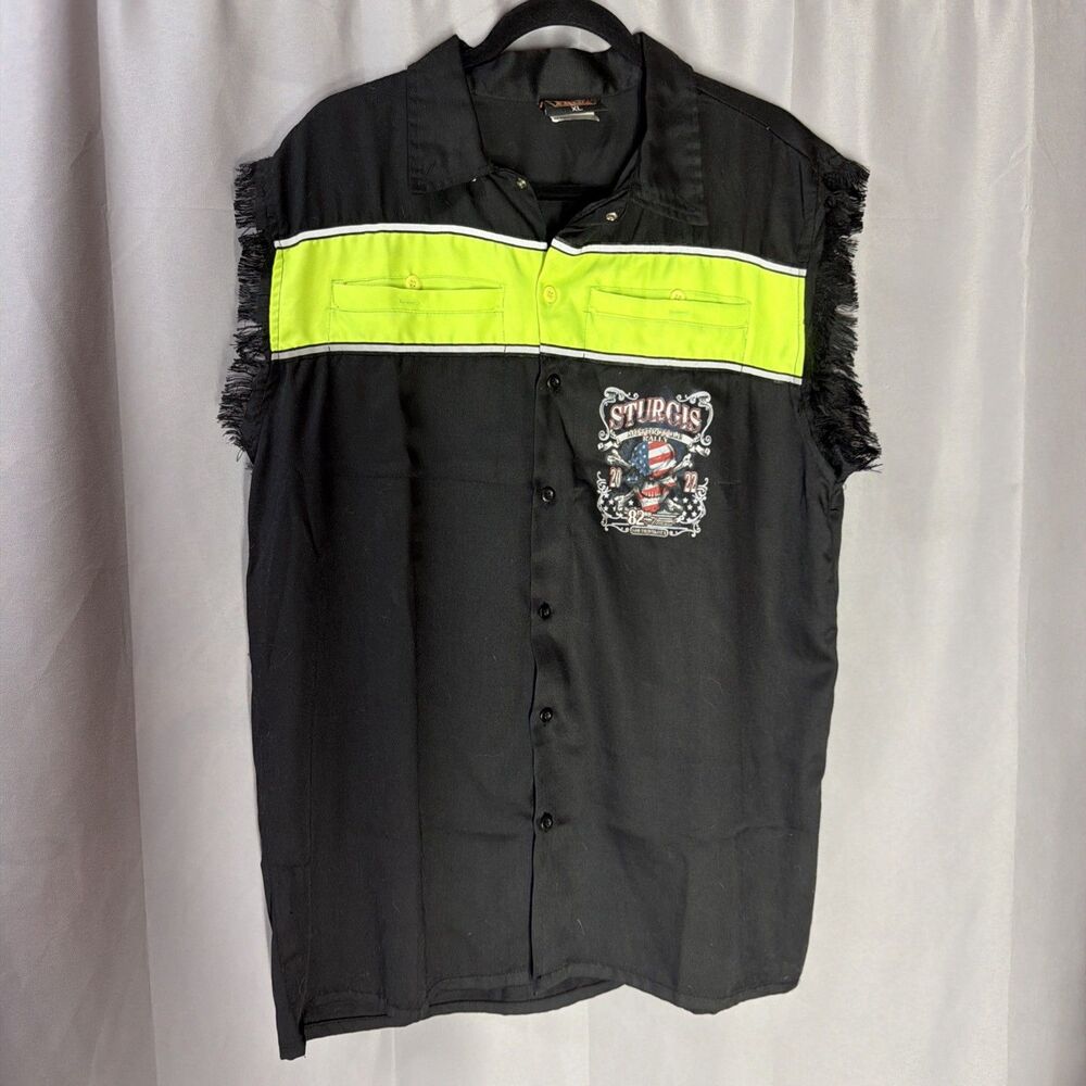 2022 Sturgis Shirt 82nd Annual Motorcycle Rally South Dakota Men's Large Gray